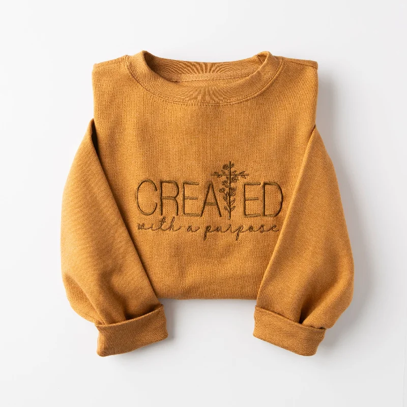 Special Offer Embroidered Created With a Purpose Sweatshirt