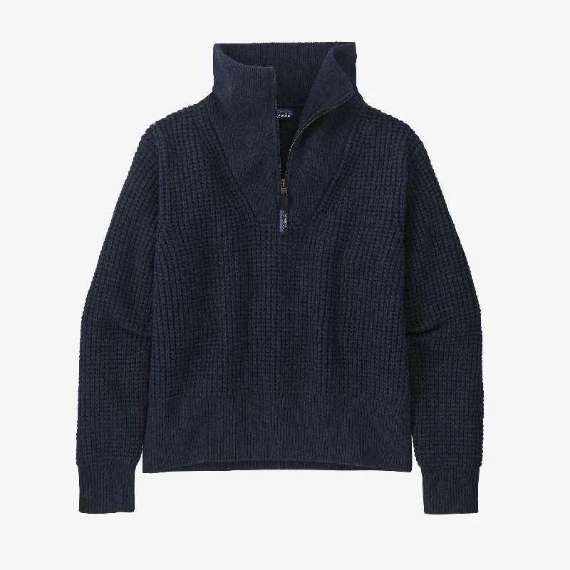 Wardrobe Essentials Women's Recycled Wool-Blend 1/4-Zip Sweater