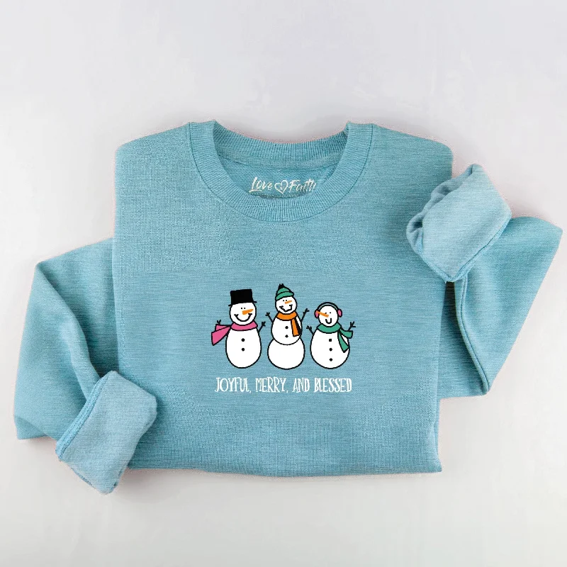 Trendy Fashion Sale Embroidered Joyful Merry Blessed Sweatshirt