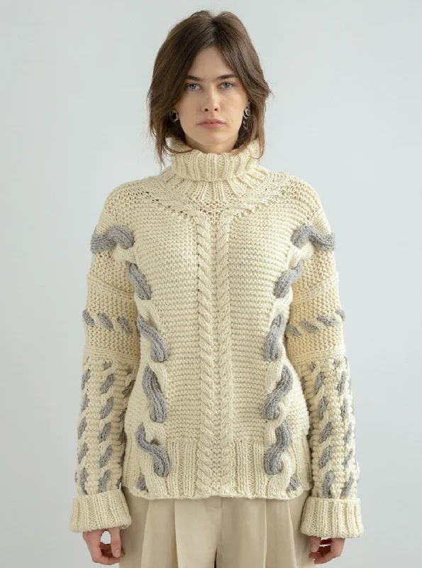 Everyday Wear Barbora Turtleneck - White