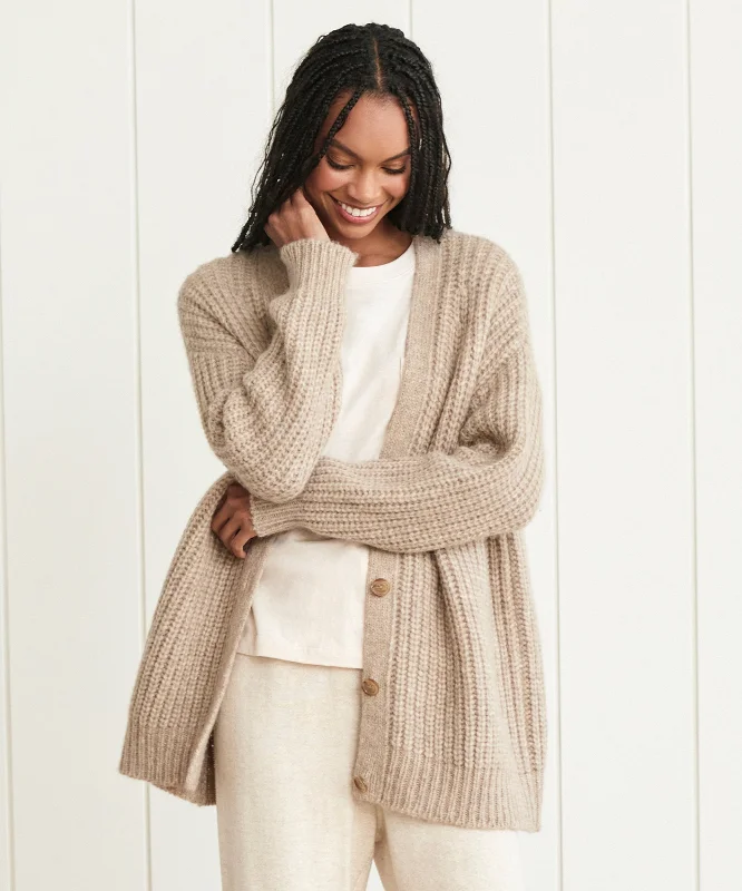Fashion Forward Femininity Alpaca Cocoon Cardigan