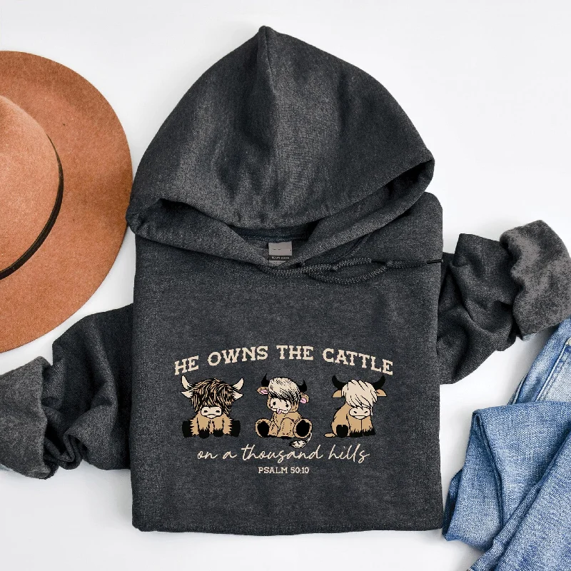 Seasonal Sale He Owns The Cattle Pullover Hoodie