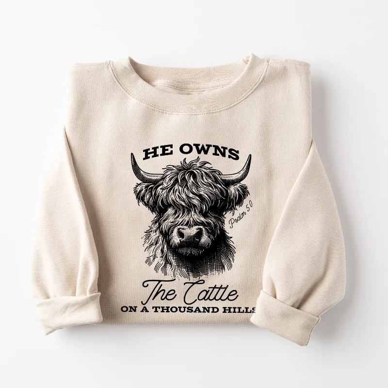 Fashion Sale He Owns The Cattle Sweatshirt