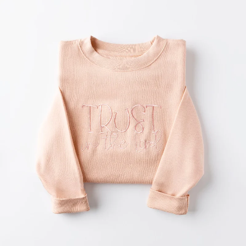 Seasonal Trends Embroidered Trust in the Lord Sweatshirt