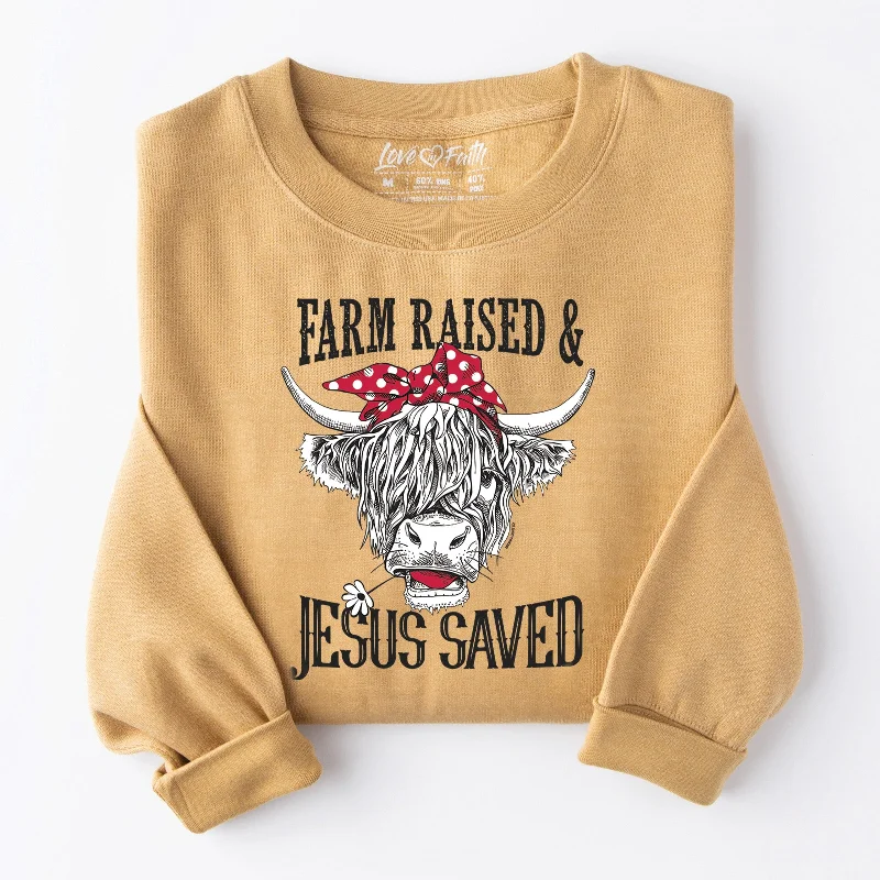 Weekend Special Farm Raised Jesus Saved Sweatshirt