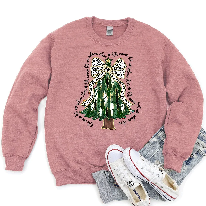 Best Sellers Adore Him Christmas Tree Sweatshirt