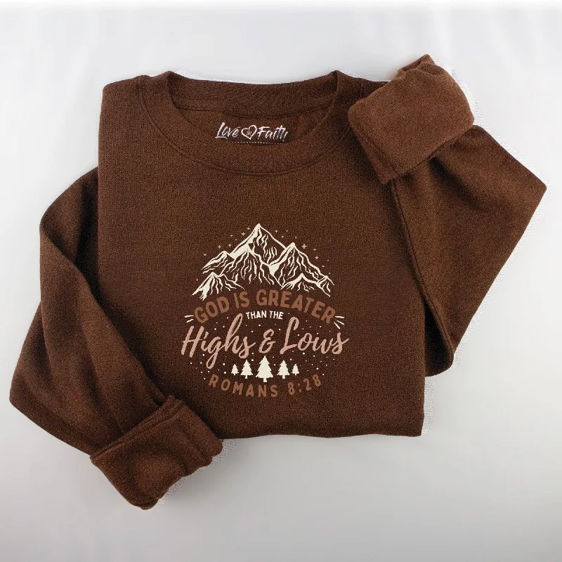 Feminine Flow Embroidered God is Greater Sweatshirt