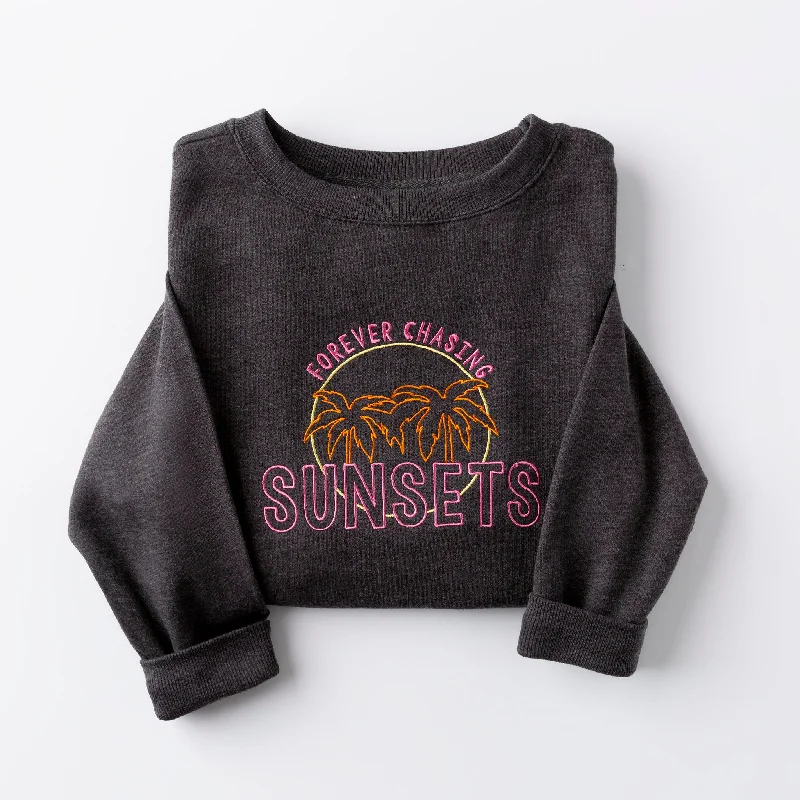 Effortless Comfort Embroidered Sunsets Sweatshirt