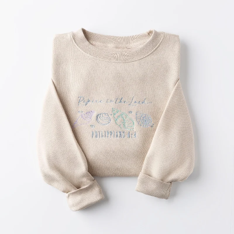 Elegant Attire Embroidered Rejoice in the Lord Sweatshirt