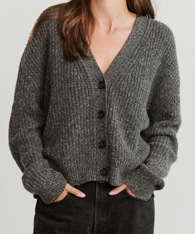 Unleash Your Trend Driven Style Cropped Cashmere Cocoon Cardigan