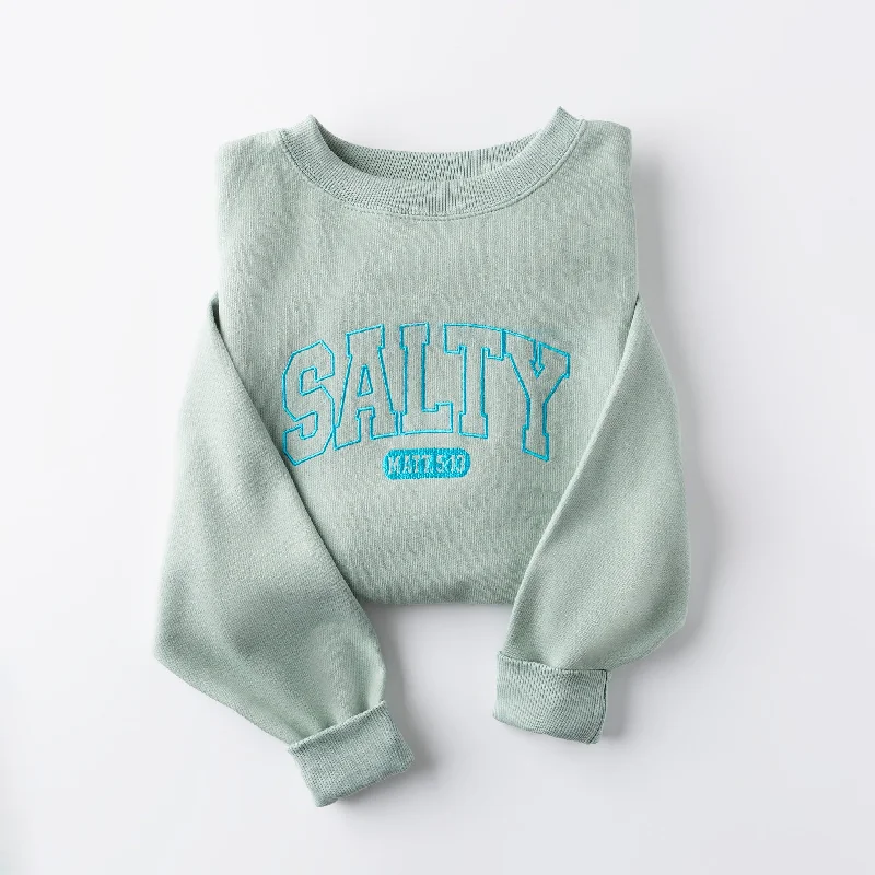 Y2K Nostalgic Fashion Look Embroidered Salty Sweatshirt