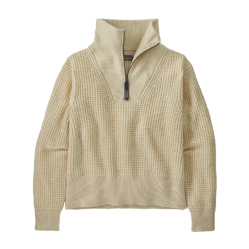 Summer Deals Women's Recycled Wool-Blend 1/4-Zip Sweater