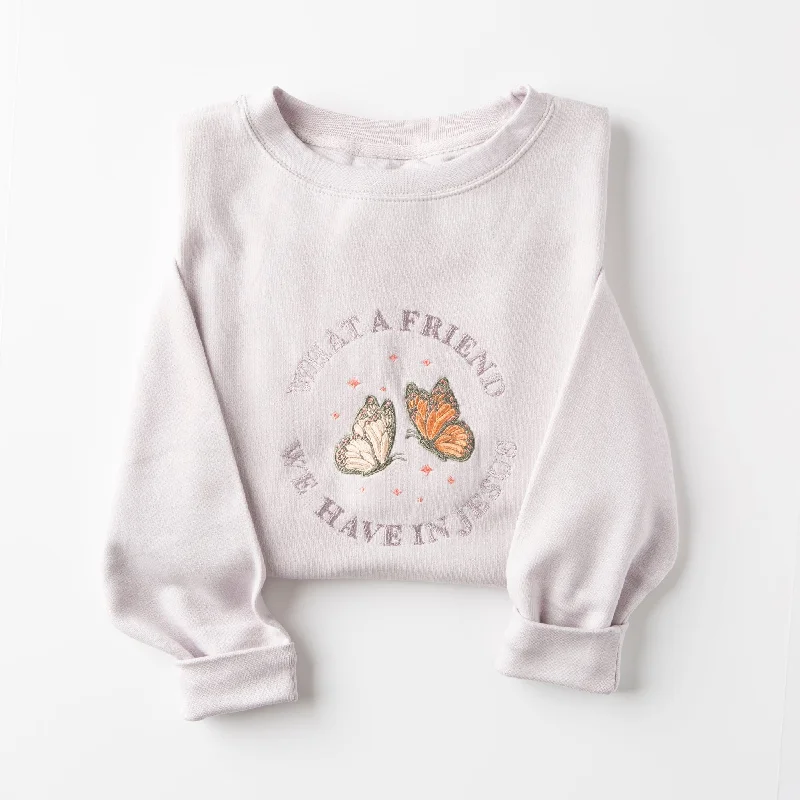 Budget Saver Embroidered What a Friend Sweatshirt