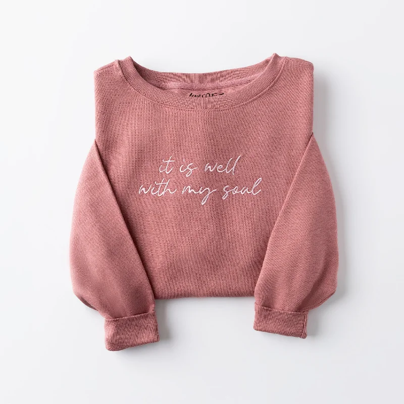 Runway Inspired Wear Embroidered It is Well Sweatshirt