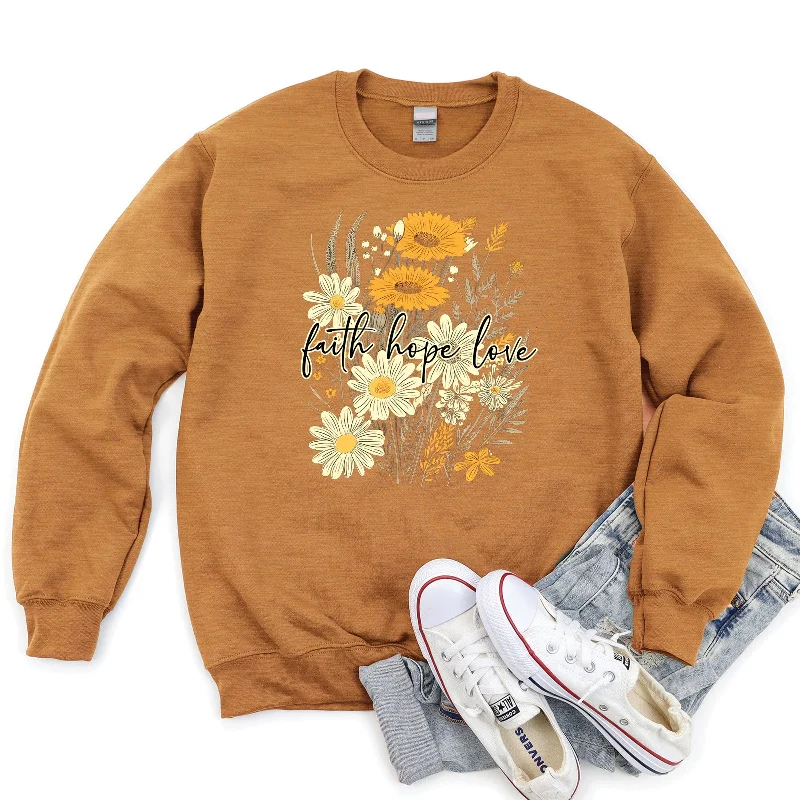 Comfort Centric Apparel Faith Hope Love Sweatshirt