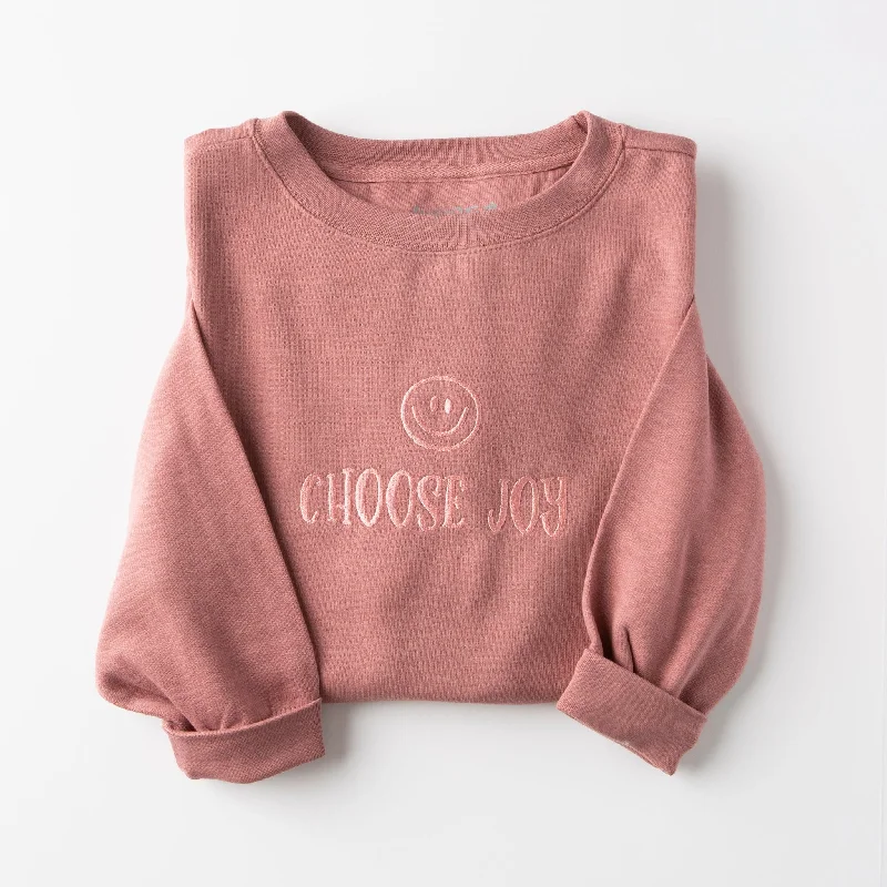 Mid - Week Surprise Embroidered Choose Joy Sweatshirt