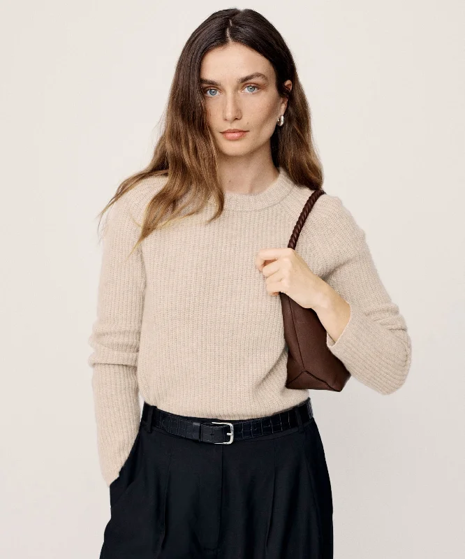 Feminine Flow Cashmere Fisherman Sweater