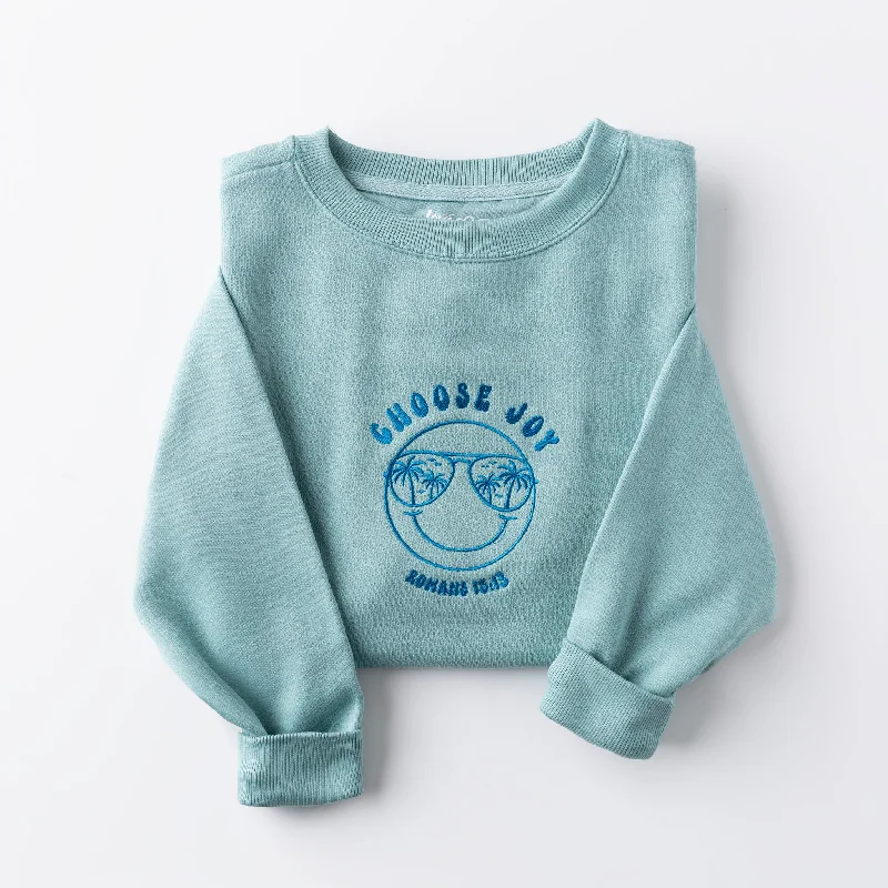 Casual Chic Clothing Embroidered Choose Joy Sweatshirt