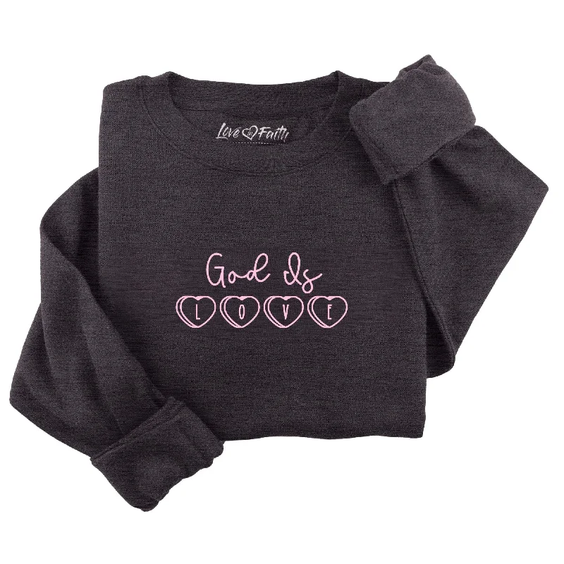 Eco Friendly Fashion Sale Embroidered God is Love Sweatshirt