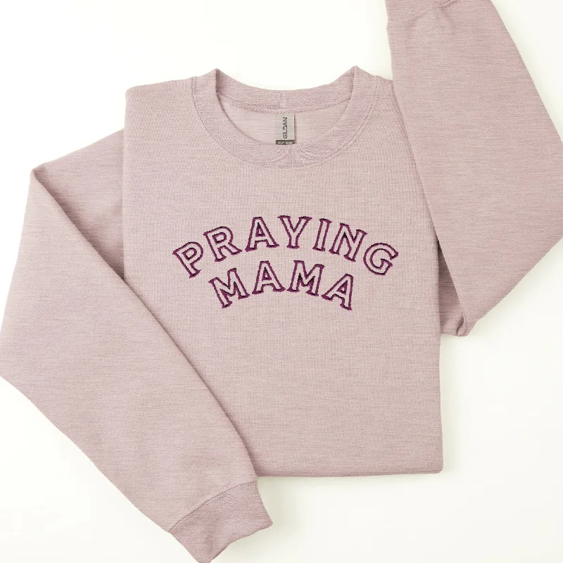 Your Timeless Wardrobe Awaits Embroidered Praying Mama Sweatshirt