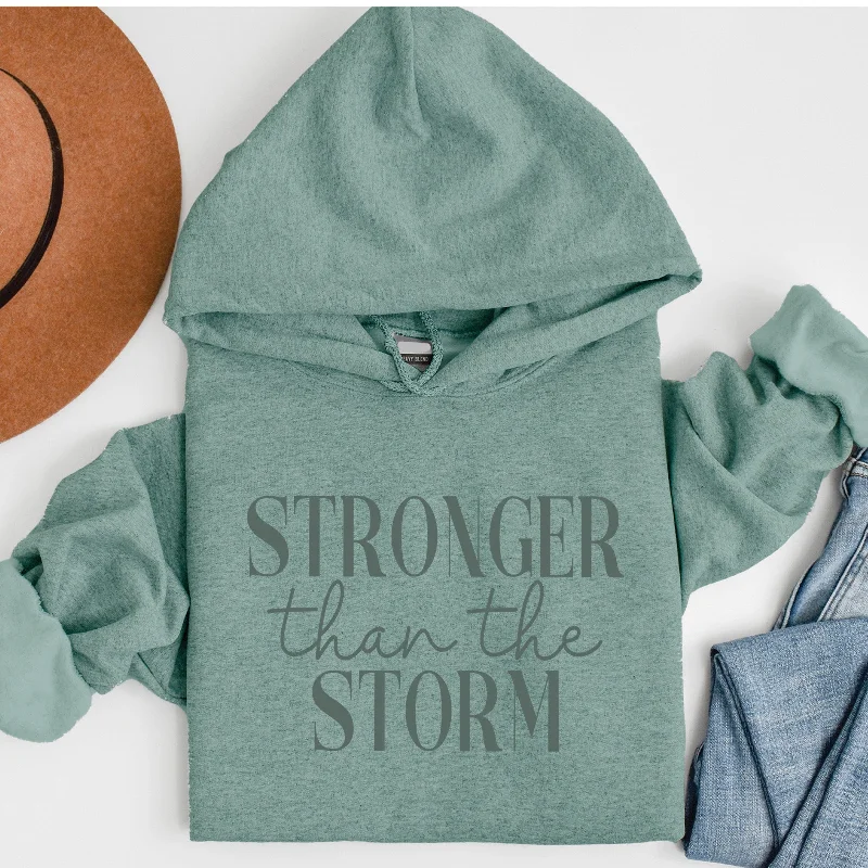 Artful Design Stronger Than The Storm Pullover Hoodie