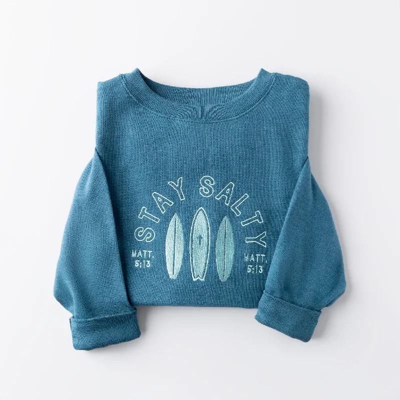 Weekend Exclusive Embroidered Stay Salty Sweatshirt